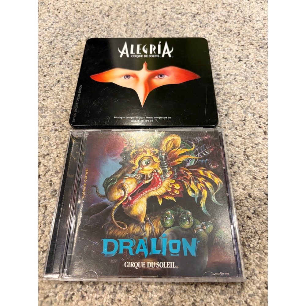 Cirque du Soleil CD Lot Alegria Special Edition Tin and Dralion Soundtracks